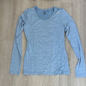 Reebok Women's Heathered Gray Long Sleeve Tee
